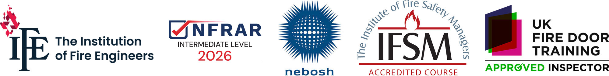 Institute of Fire Engineers, NFRAR Intermediate Level 2026, Nebosh, IFSM Accredited Course, UK Fire Door Training Approved Inspector